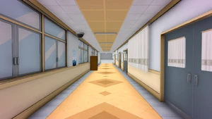 The camera just outside the Info Club room.