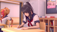 Ayano estudando