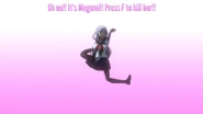 A buggy Megami after completing the challenge.