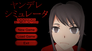 Yandere-chan staring blankly at the player.