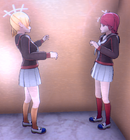 Yuna and Yui talking