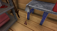 Shovel inside the shed. May 10th 2021