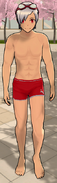 Iruka in seiner Badehose