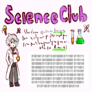 Poster of Science Club in hallway.