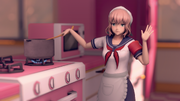 Amai in Yandere Simulator's intro.