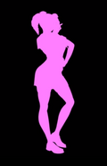 A silhouette of Kizana.