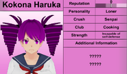 Kokona's 5th profile. December 3rd, 2015.