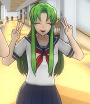 Midori striking a cute pose.