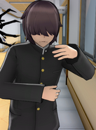 Hazu removing his hand from his face after moving the camera away. January 16th, 2025.