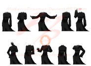 The available emotes of the Flame Demon.