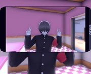 A placeholder leader of the Cooking Club posing just like Shoku Tsuburaya.