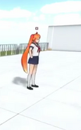 Osana standing on the rooftop in "What's Next for Yandere Simulator?".