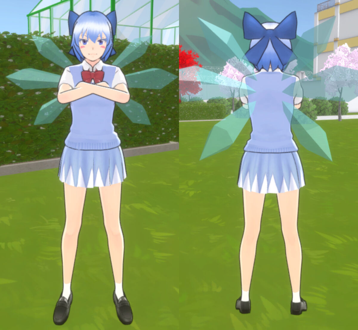 Код яндере симулятора. Yandere Simulator cirno Mode. Яндере симулятор cirno Mode.