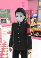 A placeholder club leader of the Cooking Club with Shoku Tsuburaya's "slick" hairstyle.