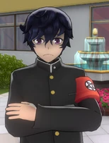 Shin looking suspiciously at the camera.