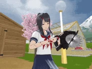 A demonstration of how a roll of tarp can be utilized.