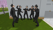 Male delinquents dancing