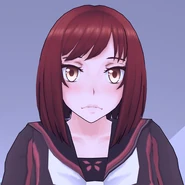 A close up of Sumire's face model.