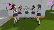 Female delinquents dancing