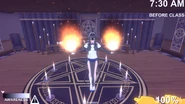 Ayano with the Flame Demon's power in Mission Mode.