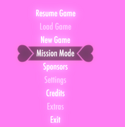 Mission Mode on the main menu.