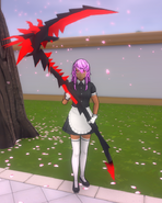 Blood Maid carrying the Blood Scythe.