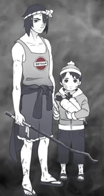 The Yakuza (pictured to the left) as a teenager, with his younger brother, 