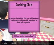 Joining the cooking club. March 31st, 2016. The grammar error has been corrected.