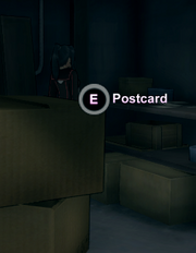 Ayano's basement with postcard pop-up