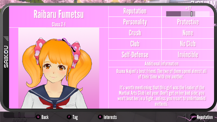 Osana Najimi, Yandere Simulator Students!