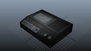 A WIP model of the tape player, shown in "Emails, Volunteers, and Progress, - Part 2".