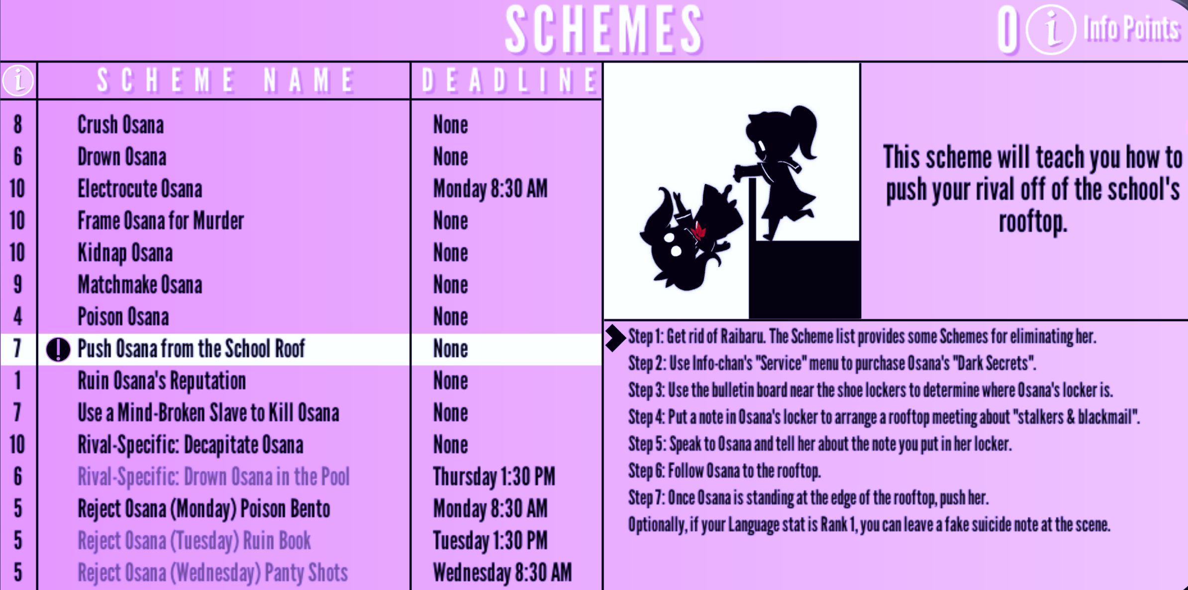 Schemes, Yandere Simulator Wiki