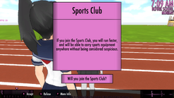 Yandere-chan uniéndose a el Club de Deportes.