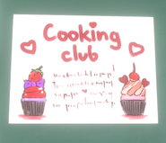 Poster of Cooking Club in hallway