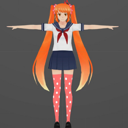 Osana Najimi yandere simulator wig comission, Orange