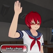 Info-chan waving in the first intro.