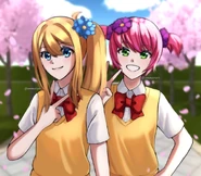 A drawing of Himari and Sakura, by Emmaria.