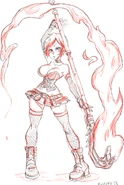 A sketch made by Mariel (currently known as Kinuko / 絹子).[2]