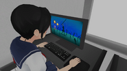 Pippi playing osu! in an old build.
