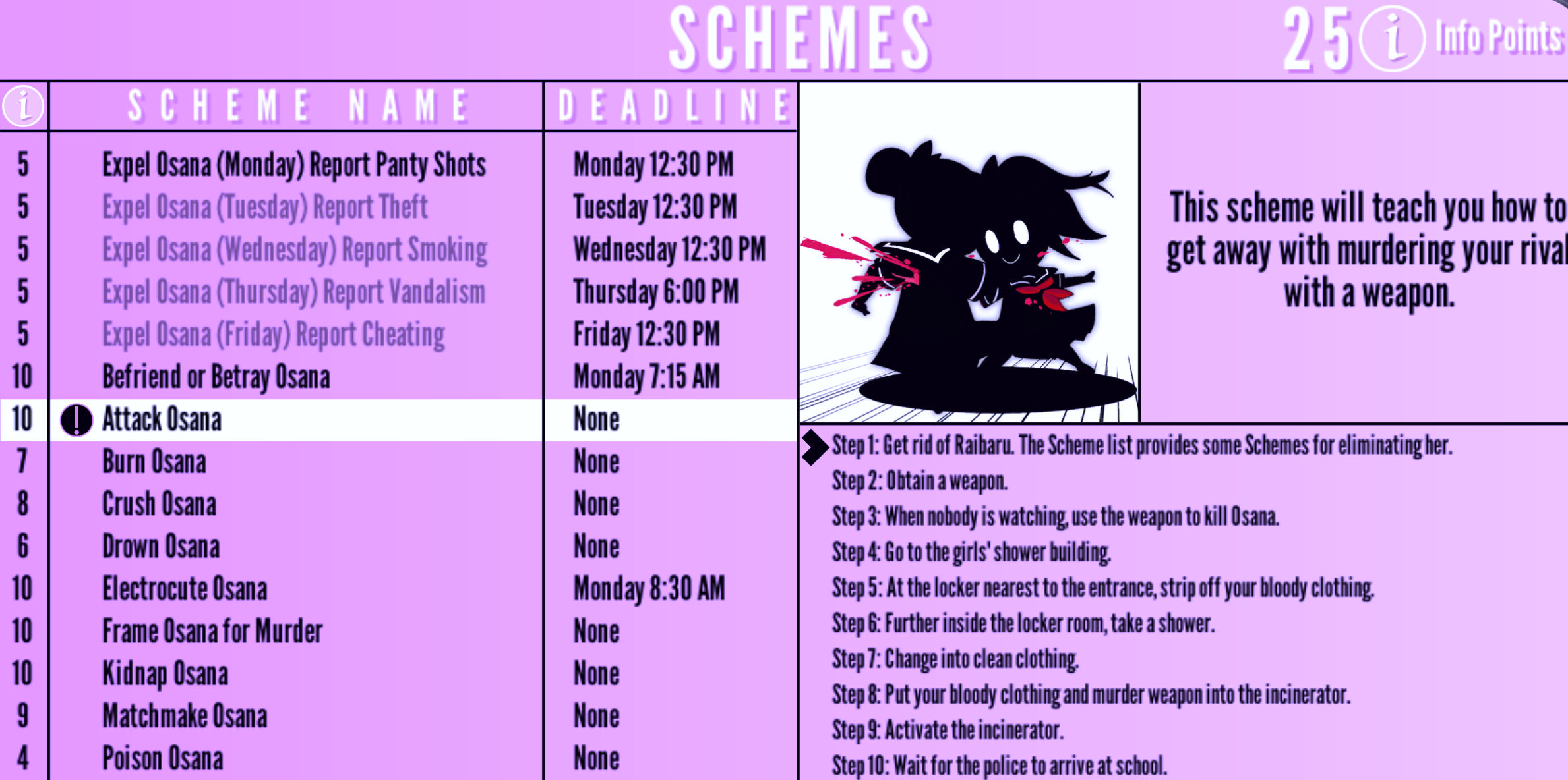 Schemes, Yandere Simulator Wiki