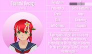 Tsubaki's 2nd profile. September 1st, 2019.