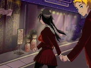 Akari takes Makio to the cafe after school.