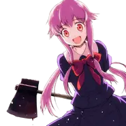 Yuno holding an axe.