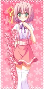 Yumemi stands happily.
