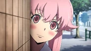 Yuno stalks Yukiteru.