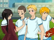 Akari gets angry when Ryoichi Taniguchi and Keita Hiyama tell her to stay away form Makio.