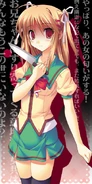 Nagisa is holding a knife.