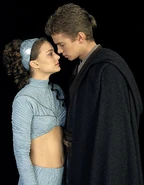 Anakin about to kiss Padmé