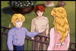 Reinhard, Kircheis and Annerose from their first meeting