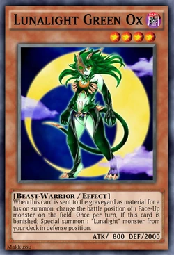 Lunalight Green Ox | Yu-Gi-Oh Card Maker Wiki | Fandom